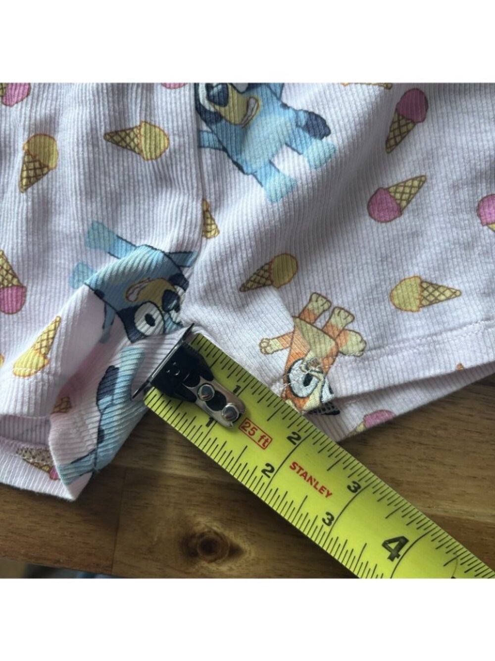 Zara Bluey Bingo Matching Set Ribbed Shorts & Top Size 4 Yr Disney Pink Icecream - Picture 7 of 16